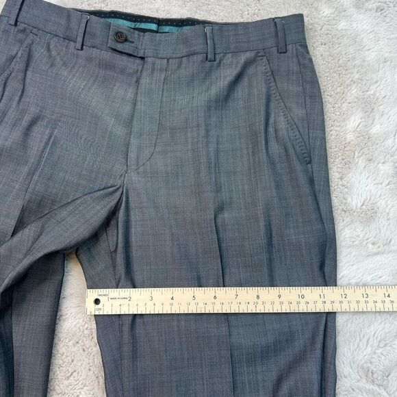 Ted Baker Modern Straight Dress Pants Mens Size 34x30 Gray Slacks Office Formal - Picture 8 of 8